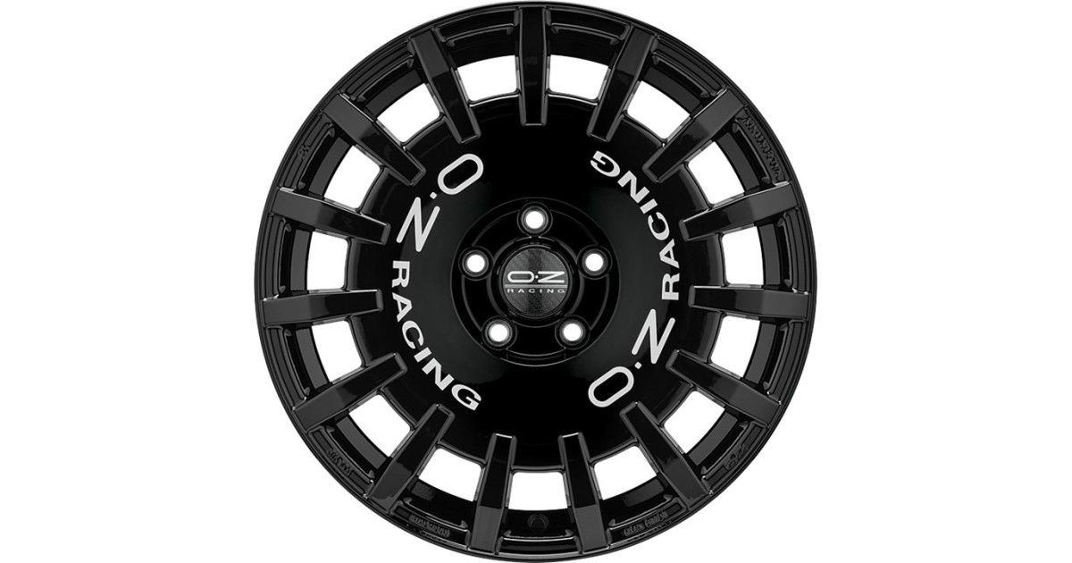 Jante ALU, OZ  RALLY RACING GLOSS BLACK + SILVER LETTER 8X18 5/ 114.3 ET35, Alésage 75