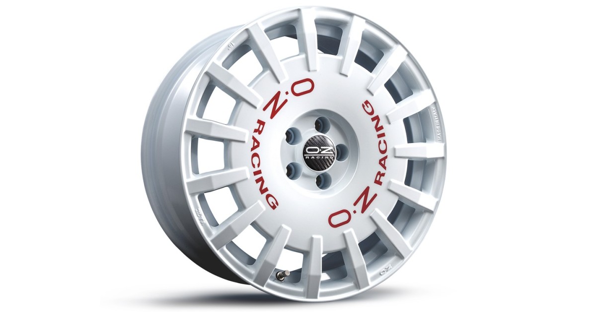 Jante ALU, OZ  RALLY RACING RACE WHITE + RED LETTERING 8X18 5/ 114.3 ET35, Alésage 75