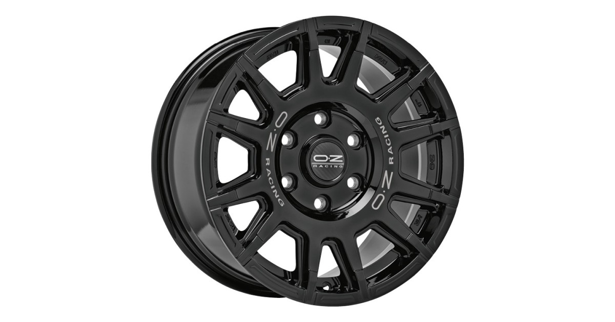 Jante ALU, OZ RALLY LEGEND GLOSS BLACK + DARK LETTER 8X17 5/ 127 ET20, Alésage 71.6