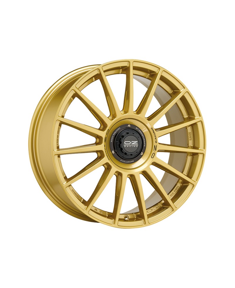 Jante ALU, OZ SUPERTURISMO EVOLUZIONE GOLD RACE GOLD + BLACK LETTER  8.5X19 5/112 ET38, Alésage 75