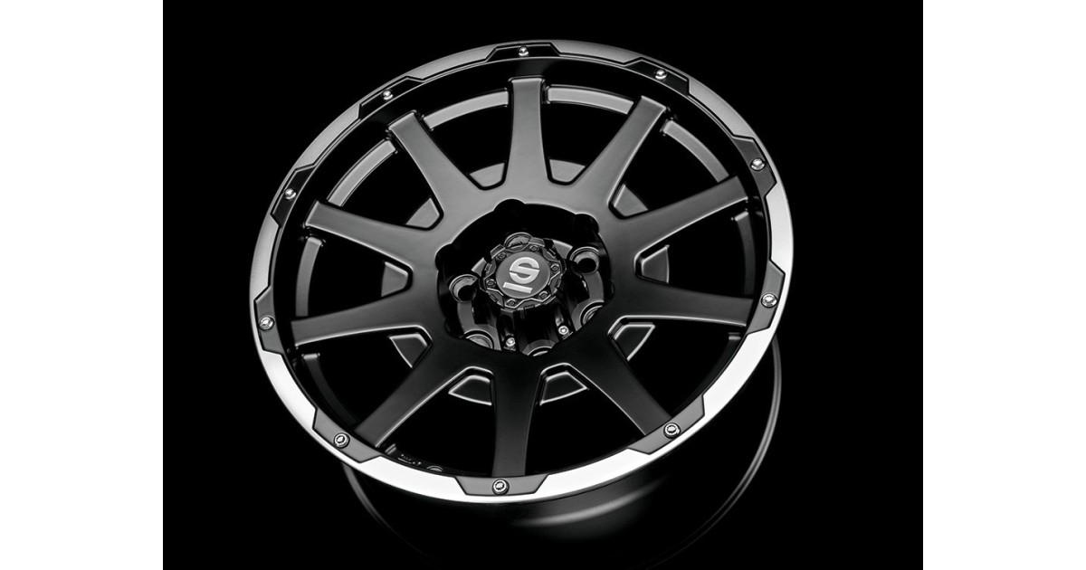Jante ALU, Sparco Dakar matt black lip polished + rivets 8.5X18 6/ 139.7 ET27, Alésage 106.1