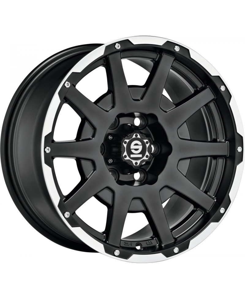 Jante ALU, SPARCO  Dakar Matt black lip polish + rivets 8.5X18 5/ 127 ET29, Alésage 71.6