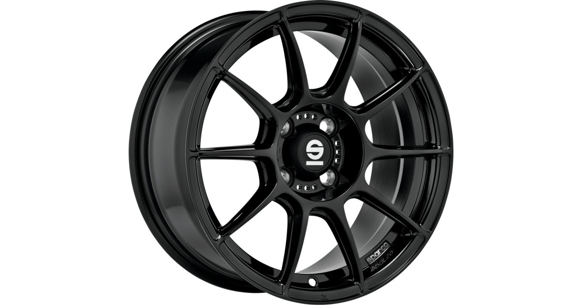 Jante ALU, SPARCO FF1 Gloss Black 7X17 4/ 100 ET37, Alésage 63.3