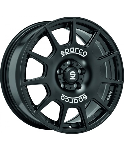 Jante ALU, SPARCO TERRA MATT BLACK + WHITE LETTER 8X18 5/ 100 ET45, Alésage 63.3