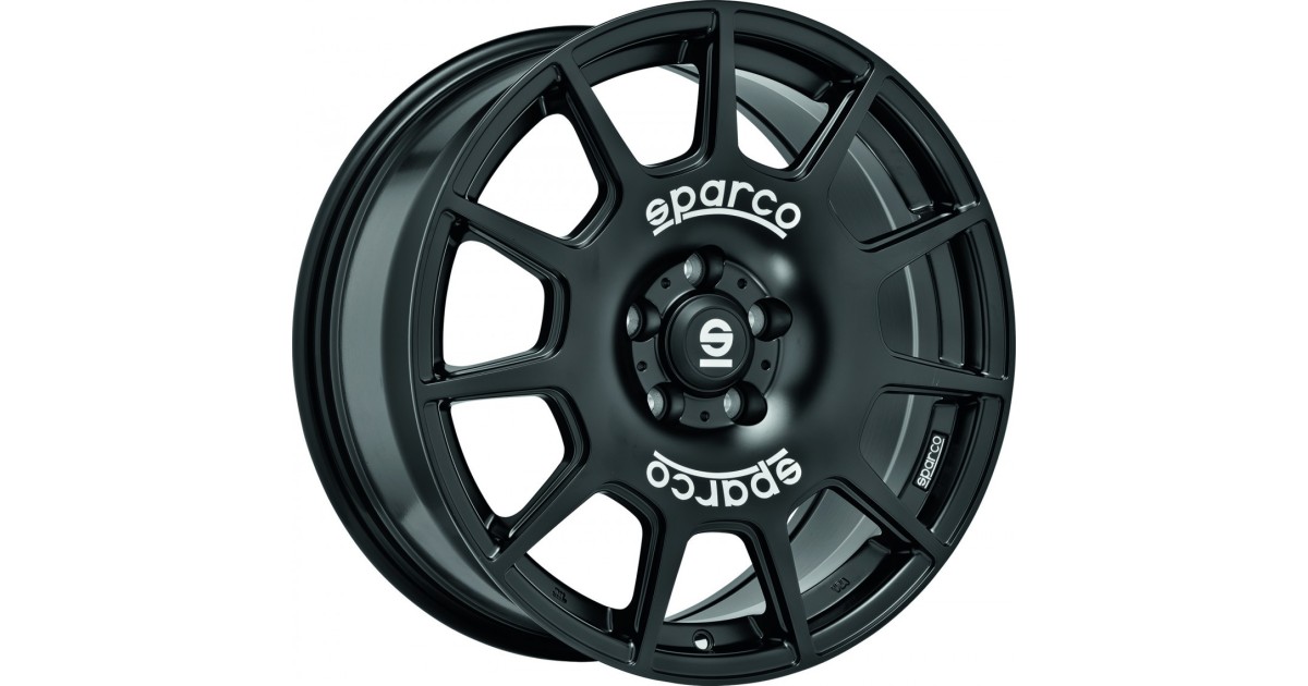 Jante ALU, SPARCO TERRA MATT BLACK + WHITE LETTER 8X18 5/ 100 ET45, Alésage 63.3