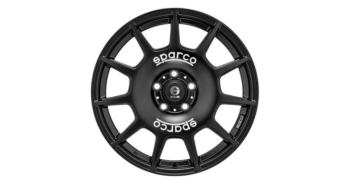 Jante ALU, SPARCO TERRA MATT BLACK + WHITE LETTER 8X18 5/ 100 ET45, Alésage 63.3
