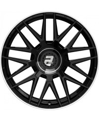 Jante ALU, Wheelworld - 2DRV WH43/ SW+ Noir brillant laqué / Rebord poli 8X18 5/ 112 ET40, Alésage 66.6