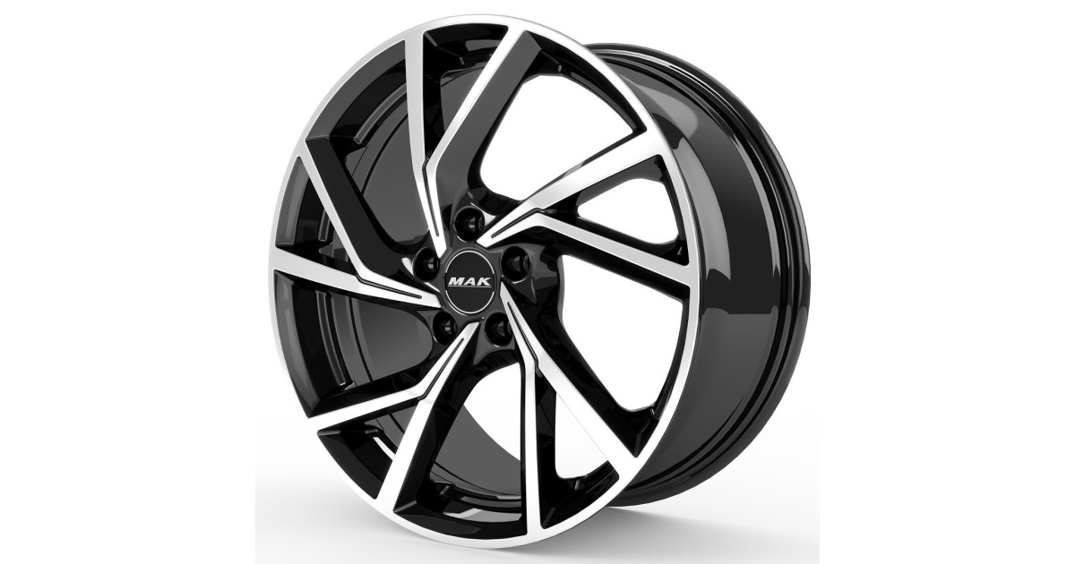 Jante Alu MAK KASSEL BLACK MIRROR 7x17 5x100 ET46 , Alésage 57.1