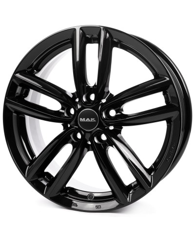 Jante Alu MAK OXFORD GLOSS BLACK 7x17 5x112 ET54 , Alésage 66.6