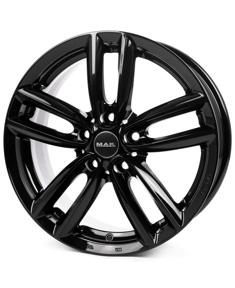 Jante Alu MAK OXFORD GLOSS BLACK 7x17 5x112 ET54 , Alésage 66.6