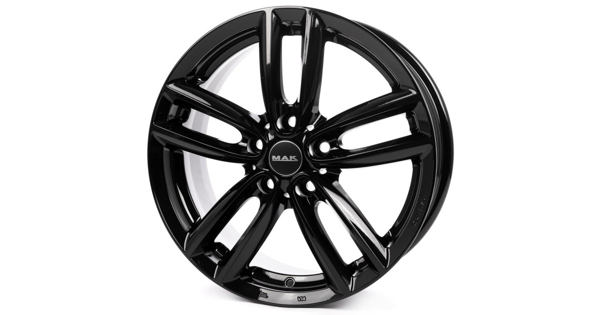 Jante Alu MAK OXFORD GLOSS BLACK 7x17 5x112 ET54 , Alésage 66.6