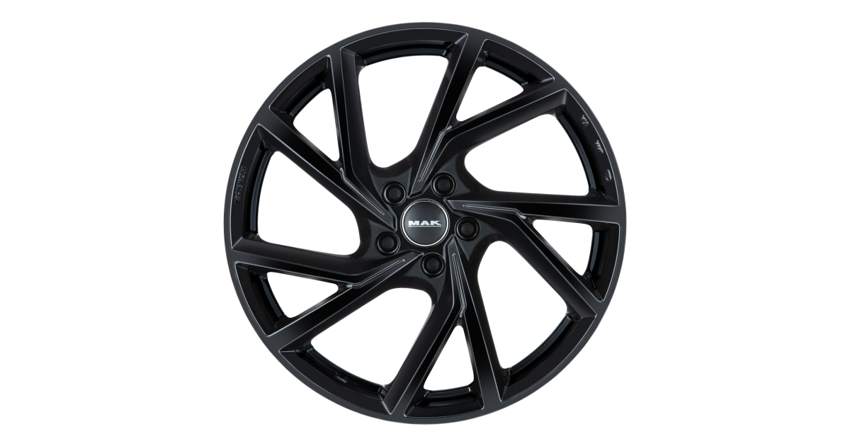 Jante Alu MAK KASSEL GLOSS BLACK 7,5x18 5x112 ET50 , Alésage 57.1