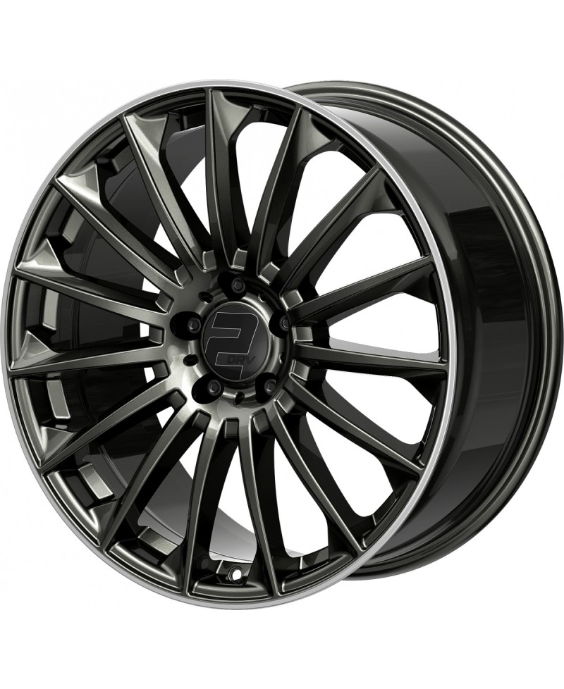Jante ALU, Wheelworld - 2DRV WH39/ DGM+ Dark gunmetal lackiert (Rebord poli) 9.5X22 5/ 112 ET58, Alésage 66.6