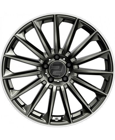 Jante ALU, Wheelworld - 2DRV WH39/ DGM+ Dark gunmetal lackiert (Rebord poli) 9.5X22 5/ 112 ET58, Alésage 66.6