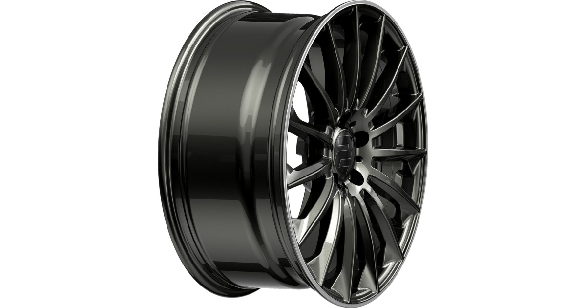 Jante ALU, Wheelworld - 2DRV WH39/ DGM+ Dark gunmetal lackiert (Rebord poli) 9.5X22 5/ 112 ET58, Alésage 66.6