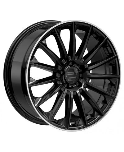 Jante ALU, Wheelworld - 2DRV WH39 SW+ Noir brillant laqué / Bord poli 9.5X22 5/ 112 ET32, Alésage 66.6
