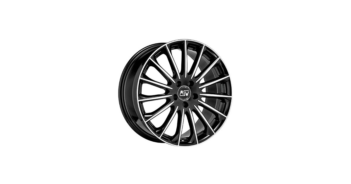 Jante ALU, MSW 30/GBFP/ET22 GLOSS BLACK F. POL., 9.50X19 5/112 ET22, Alésage 73.10