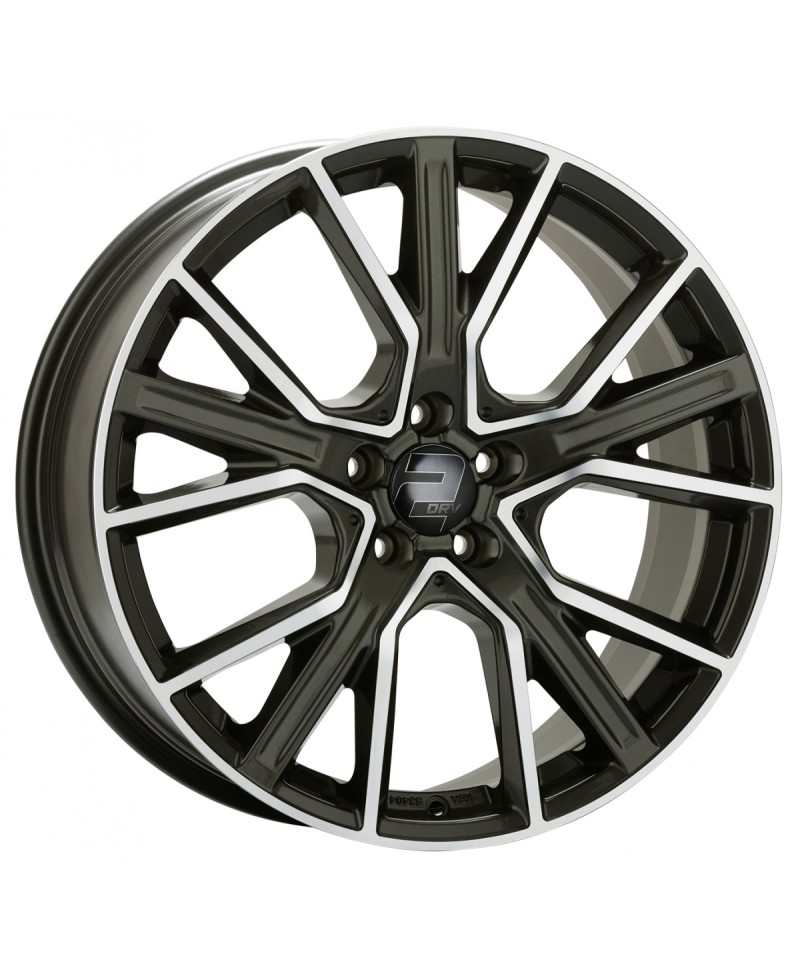 Jante ALU, Wheelworld - 2DRV WH34 DGMP+ Dark Gunmetal (Anthracite foncé Face polie), 9X21 5/112 ET38, Alésage 66.6