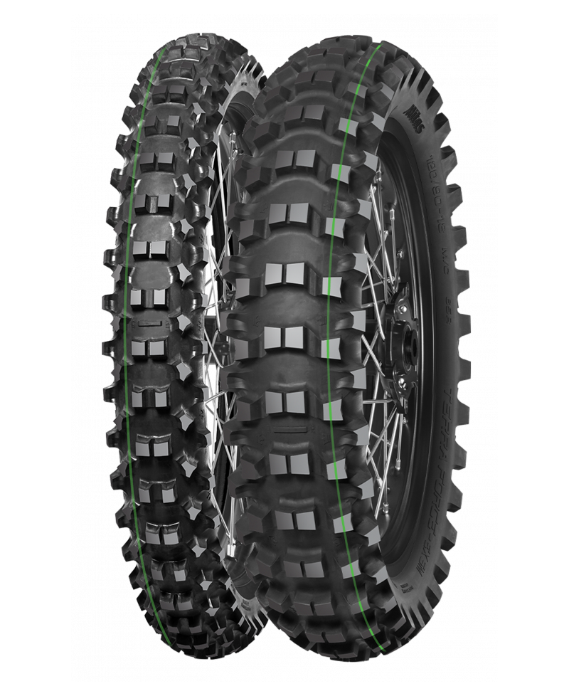 MITAS TERRA FORCE-EX SM SUPER LIGHT 120/ 90 -18 65R  TT (Bande verte)