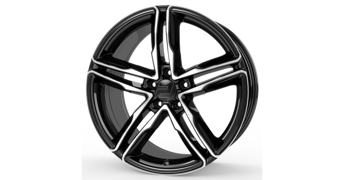 Jante Alu Wheelworld - 2DRV WH11/ SP+ Noir , Face polie  7,5x17 5x112 ET37 , Alésage 66.6