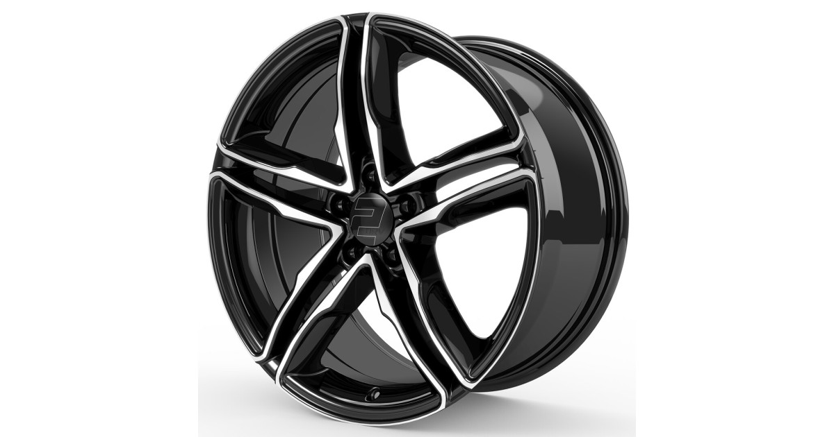 Jante Alu Wheelworld - 2DRV WH11/ SP+ Noir , Face polie  7,5x17 5x112 ET37 , Alésage 66.6