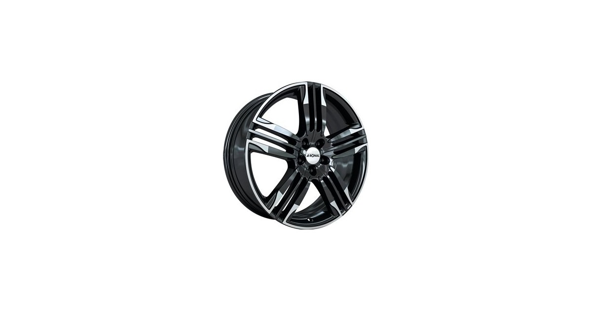 Jante ALU, Ronal R58/SWHP/ET45 SCHWARZ-HORNKOPIERT, 10X22 5/120 ET45, Alésage 72.6