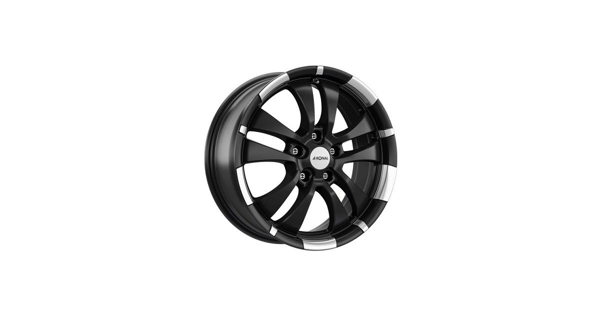 Jante ALU, Ronal R59/JBMHK/ET50 JETBLACKMATT-HORNKOPIERT, 7.50X18 5/112 ET50, Alésage 76