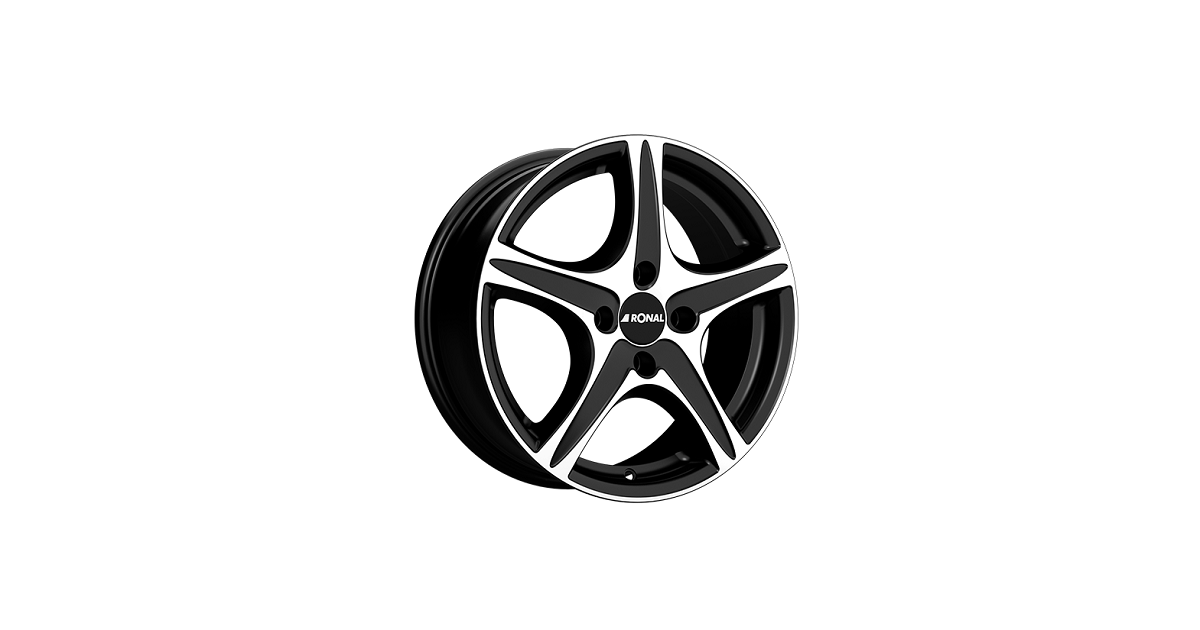 Jante ALU, Ronal R56/MB-FC/ET33 MATTSCHWARZ-FRONTKOPIERT, 7.50X19 5/112 ET33, Alésage 66.6