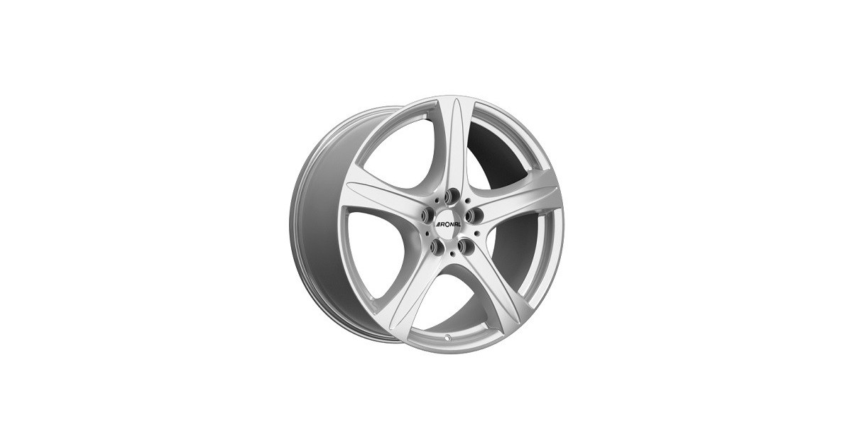 Jante ALU, Ronal R55/CS/ET45 kristallsilber, 8.50X18 5/108 ET45, Alésage 76