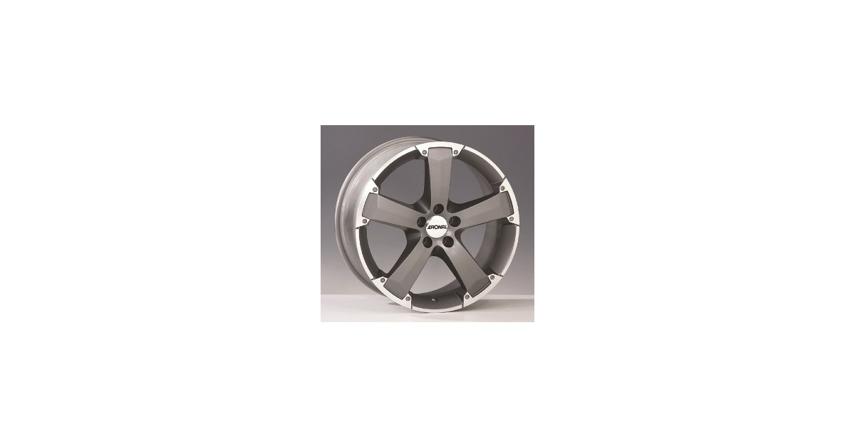 Jante ALU, Ronal R47/TI-LC/ET45 titan-hornkopiert, 8X18 5/120 ET45, Alésage 65.1