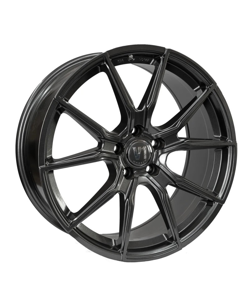 Jante ALU, V1 Wheels - V1 daytona grau lackiert 8X18 5/ 120 ET35 Alésage 72.6