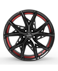 Jante ALU, Keskin Tuning KT24 BLACK PAINTED RED INSIDE 8.5x19 5/ 112 ET45, Alésage 66.6