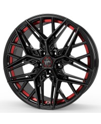 Jante ALU, Keskin Tuning KT25 BLACK PAINTED RED INSIDE 8.5x20 5/ 120 ET30, Alésage 72.6