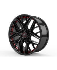 Jante ALU, Keskin Tuning KT25 BLACK PAINTED RED INSIDE 8.5x20 5/ 120 ET30, Alésage 72.6