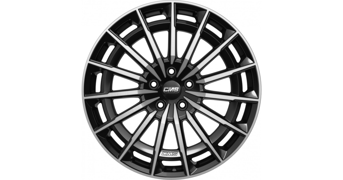 Jante ALU, CMS C38 Diamant Noir Brillant, 8X19 5/ 112 ET52, Alésage 66.6