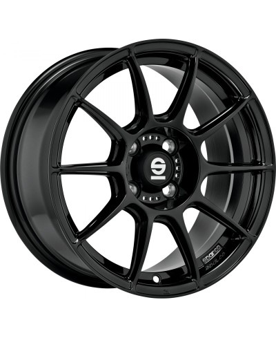 Jante Alu SPARCO FF1 Gloss black 7x17 4x100 ET44 , Alésage 63.3
