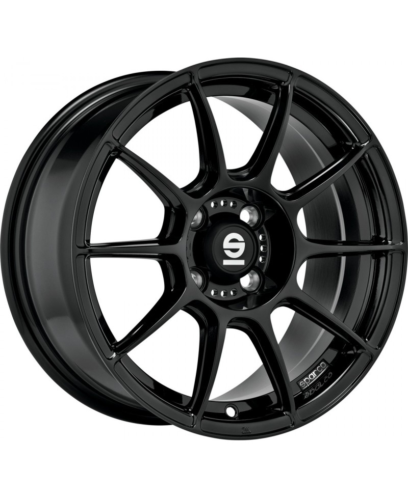 Jante Alu SPARCO FF1 Gloss black 7x17 4x100 ET44 , Alésage 63.3