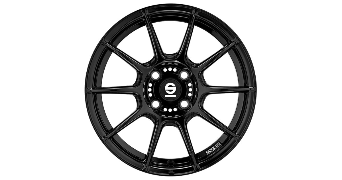 Jante Alu SPARCO FF1 Gloss black 7x17 4x100 ET44 , Alésage 63.3
