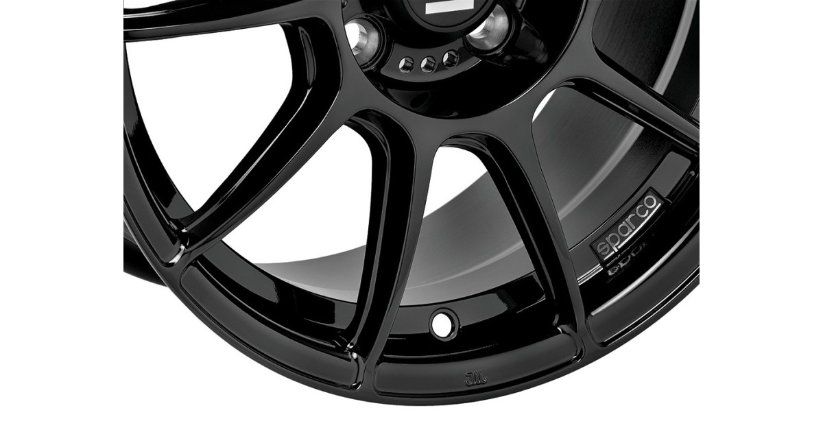 Jante Alu SPARCO FF1 Gloss black 7x17 4x100 ET44 , Alésage 63.3