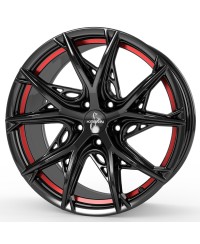Jante ALU, Keskin Tuning KT24C BLACK PAINTED RED INSIDE 8.5x19 5/114.3 ET35, Alésage 72.6
