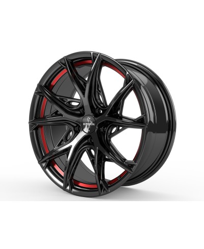 Jante ALU, Keskin Tuning KT24C BLACK PAINTED RED INSIDE 8.5x19 5/ 120 ET35, Alésage 72.6