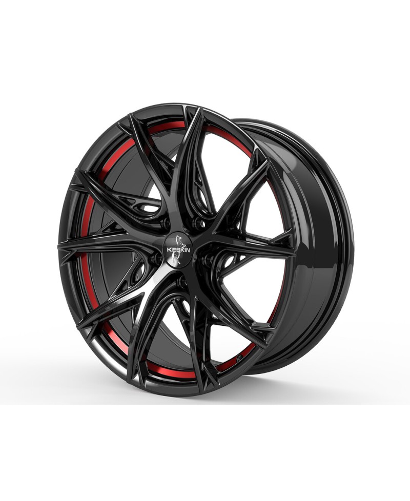 Jante ALU, Keskin Tuning KT24C BLACK PAINTED RED INSIDE 8.5x19 5/ 120 ET35, Alésage 72.6