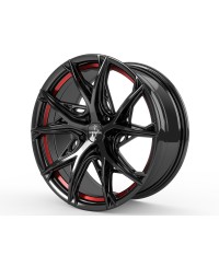 Jante ALU, Keskin Tuning KT24C BLACK PAINTED RED INSIDE 8.5x19 5/ 120 ET35, Alésage 72.6