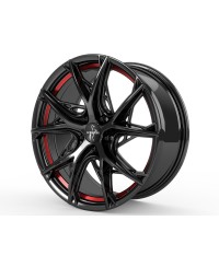 Jante ALU, Keskin Tuning KT24 BLACK PAINTED RED INSIDE 8.5x19 5/ 108 ET40, Alésage 72.6