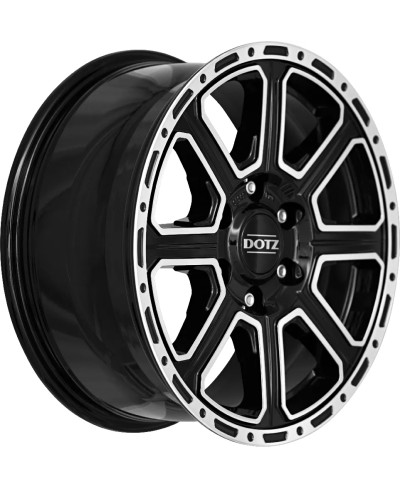 Jante ALU, Dotz  Kalahari Black polished 8X17 6/ 139.7 ET30, Alésage 93.10