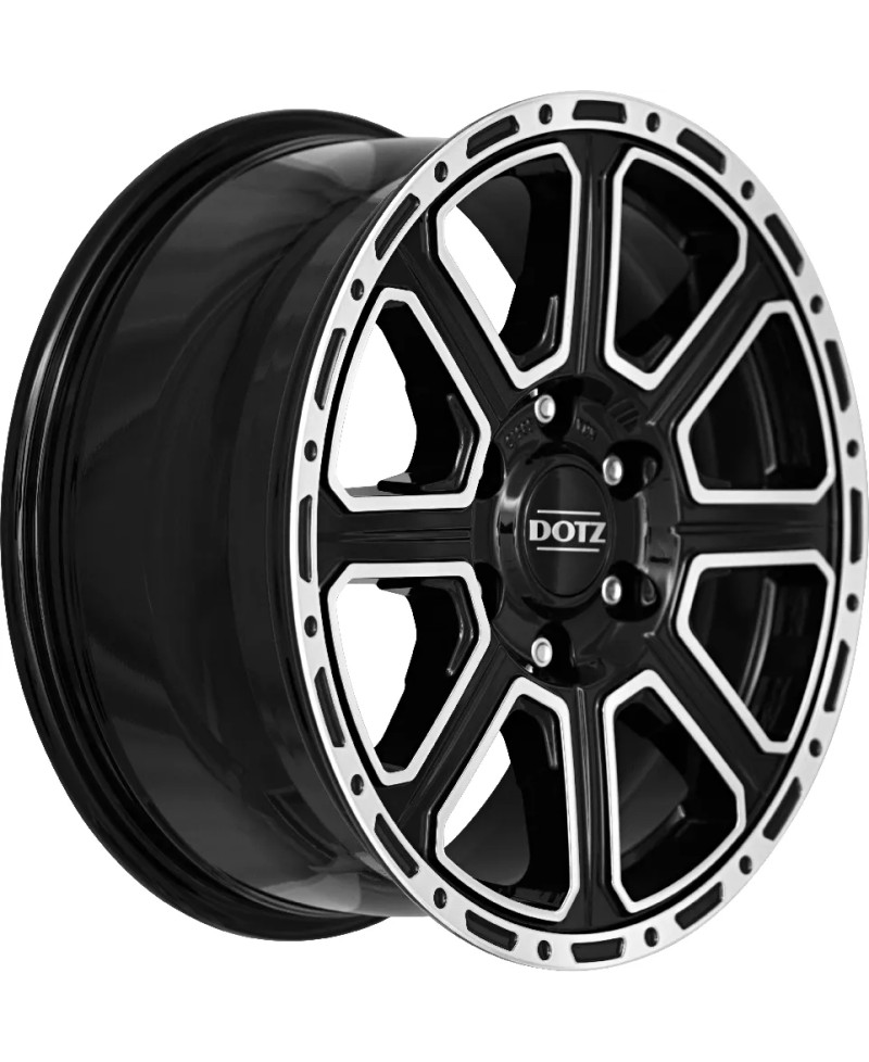 Jante ALU, Dotz  Kalahari Black polished 8X17 6/ 139.7 ET30, Alésage 93.10