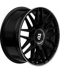 Jante ALU, Wheelworld - 2DRV WH43 Noir brillant laqué / Rebord poli 8.5X20 5/ 112 ET21, Alésage 66.6