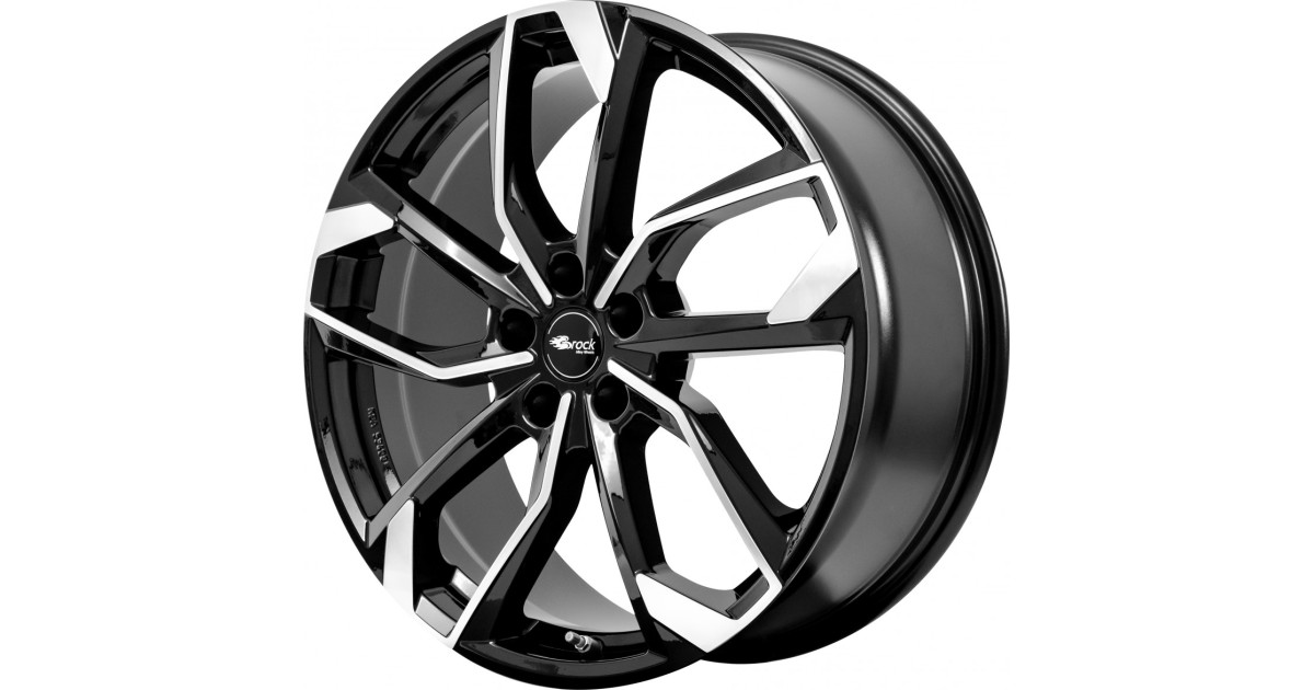 Jante Alu RC Design RC34 Gloss Black Full Polished 8x18 5x112 ET44  , Alésage 57.1