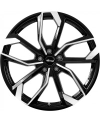 Jante Alu RC Design RC34 Gloss Black Full Polished 8x18 5x112 ET44  , Alésage 57.1