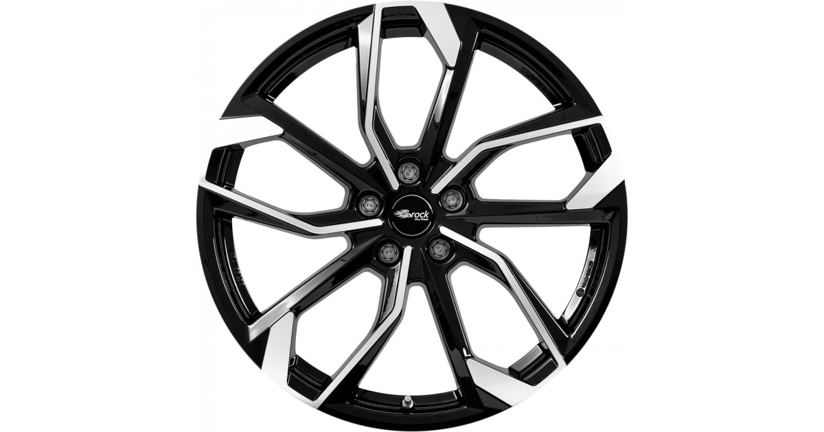 Jante Alu RC Design RC34 Gloss Black Full Polished 8x18 5x112 ET44  , Alésage 57.1